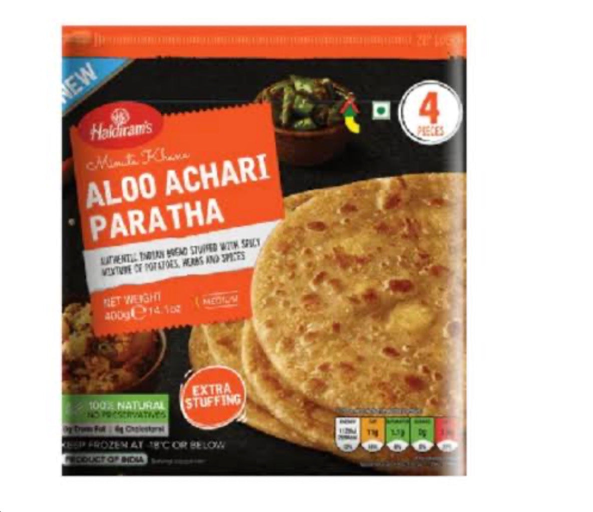 Haldiram's Frozen Aloo Achari Paratha 400g