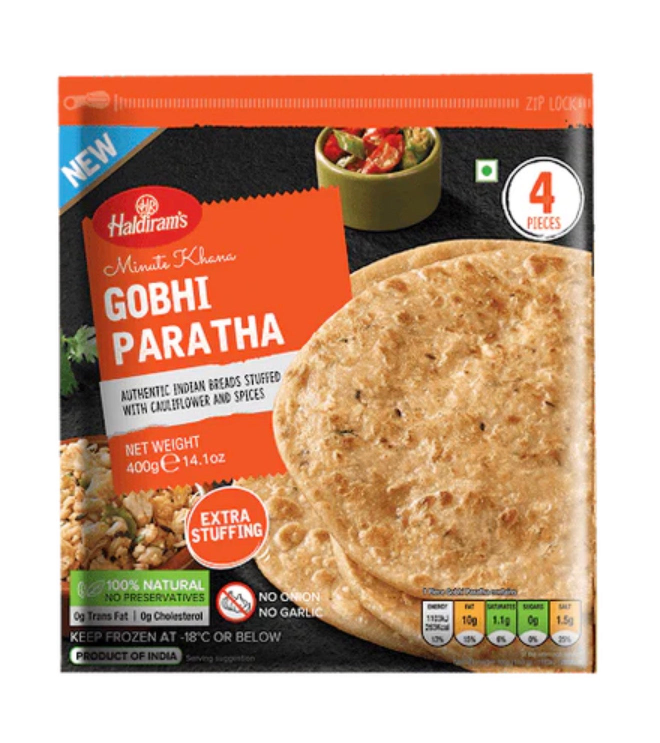 Haldiram's  Frozen Gobhi Paratha 400g