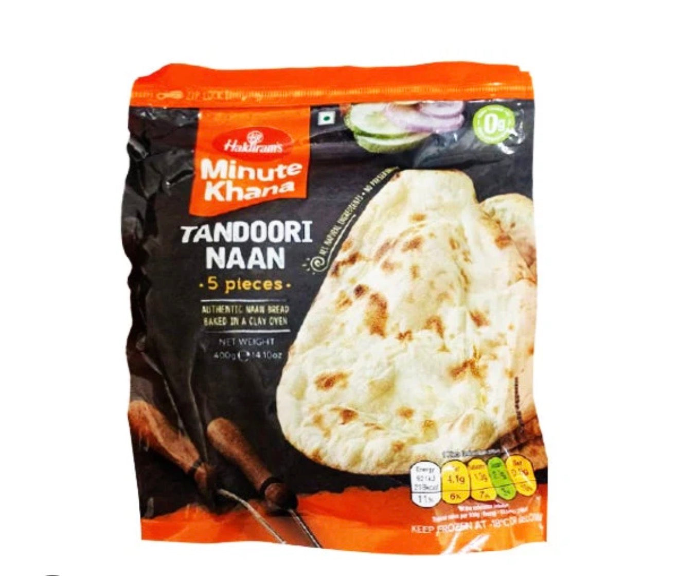 Haldiram's  Frozen Tandoori Naan Vegan 400g
