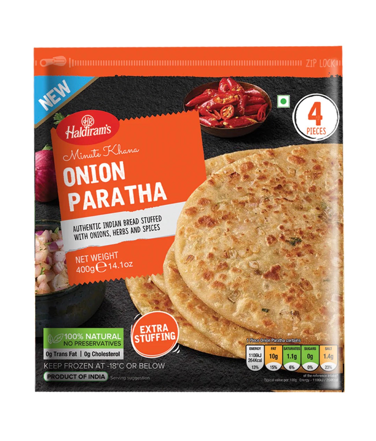 Haldiram's Frozen Onion Paratha 400g