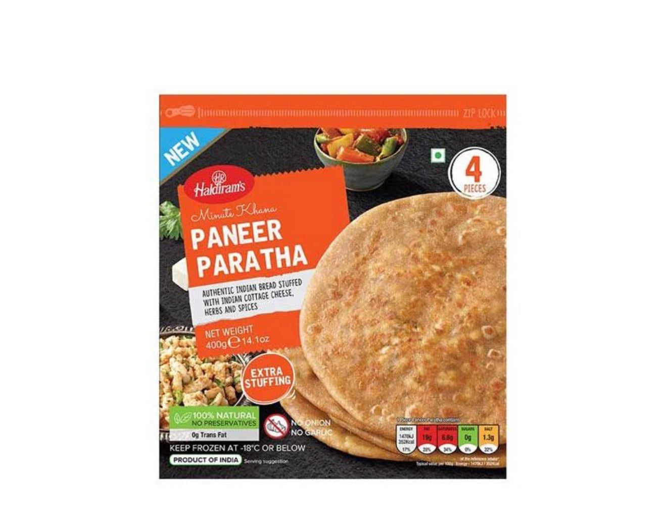 Haldiram's  Frozen Tofu Paratha 400g