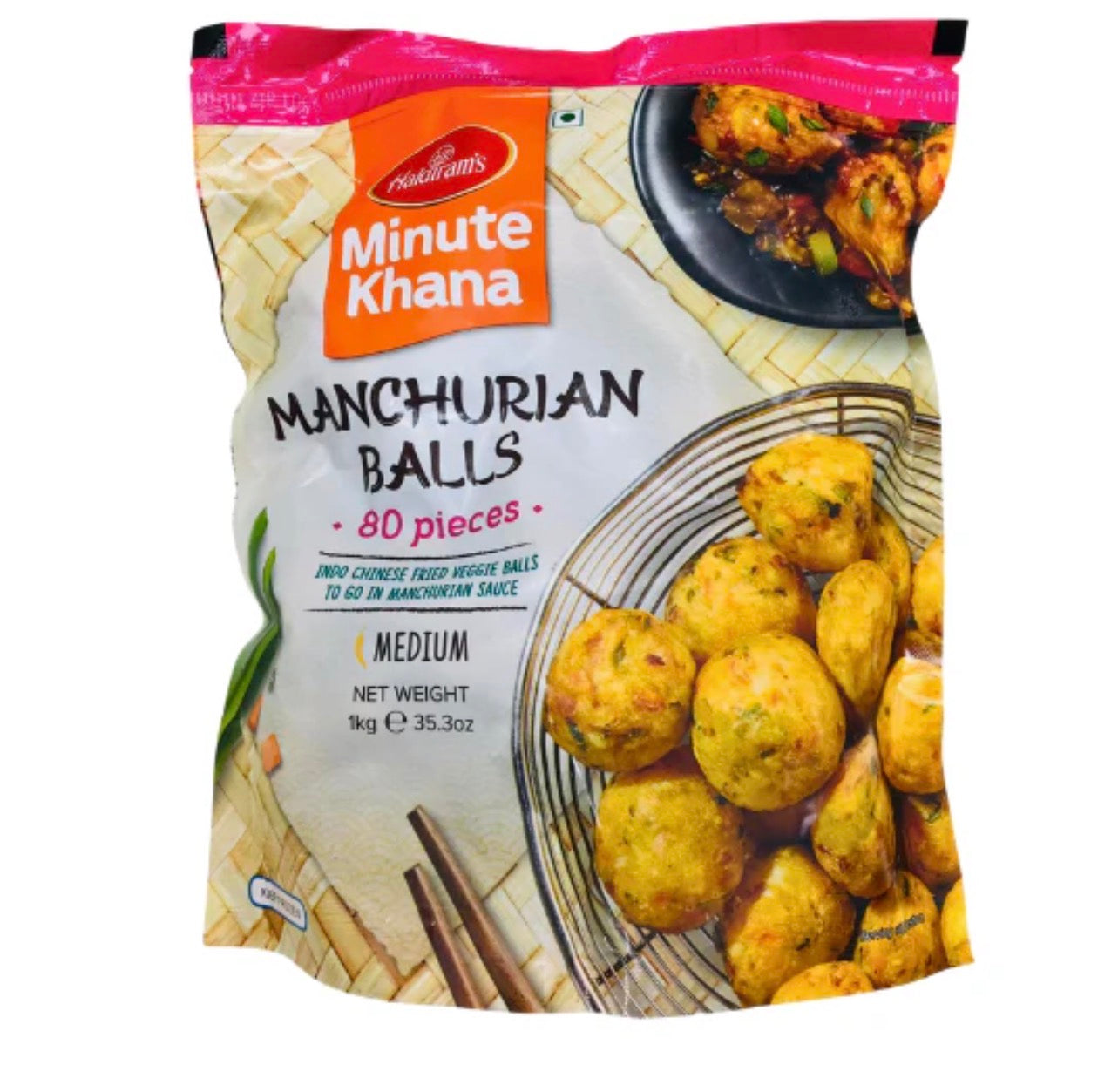 Haldiram's  Frozen Manchurian Balls 1kg (80pcs)