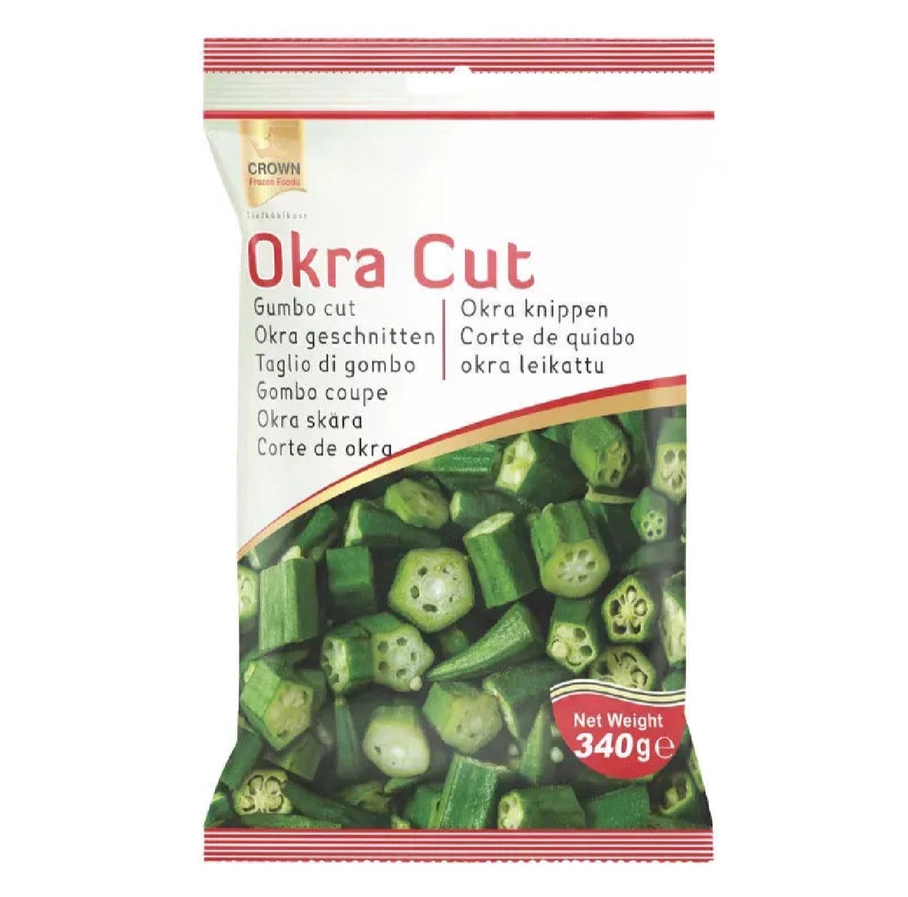 Crown Frozen Okra Cut  340g