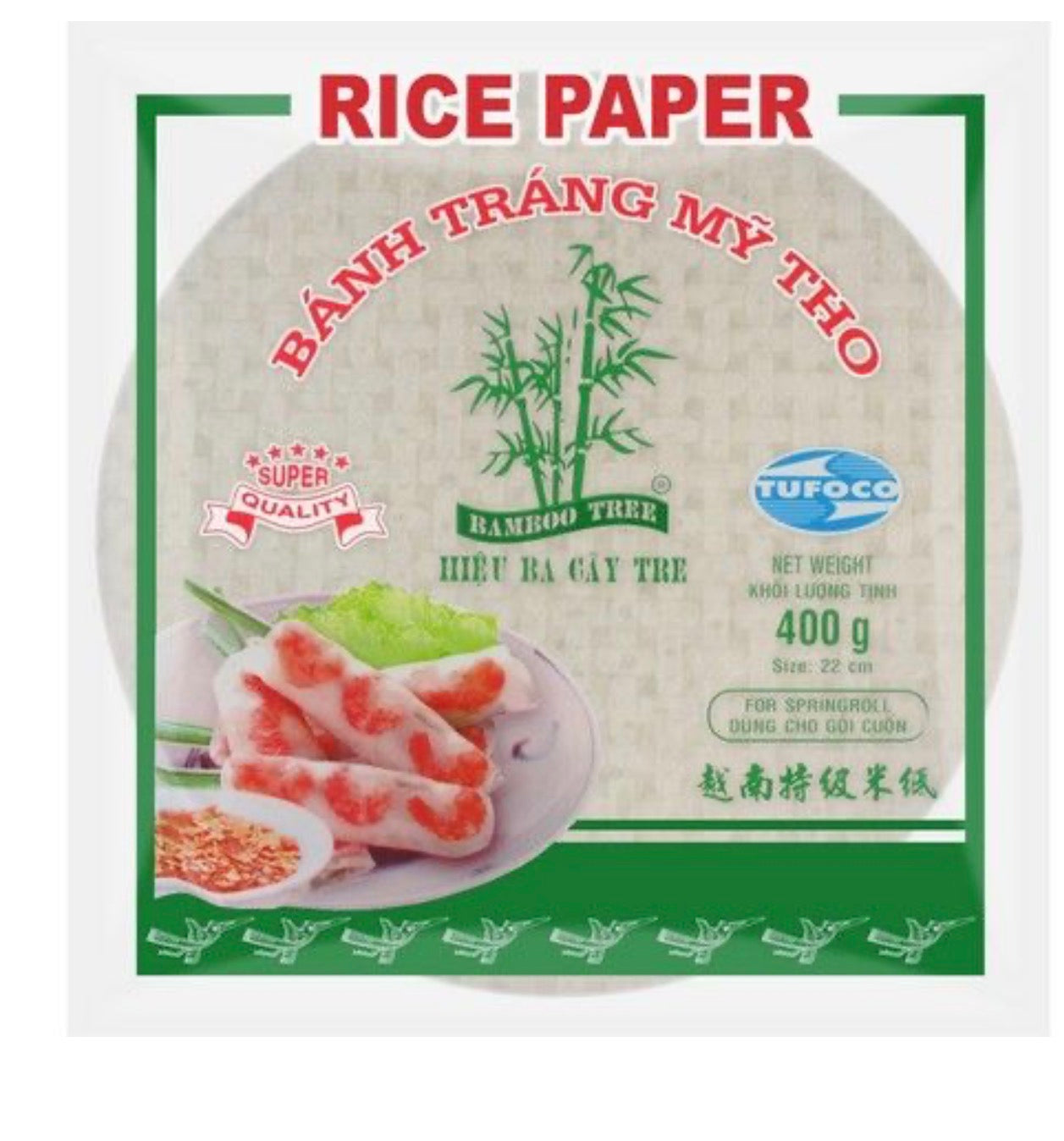 BAMBOO TREE  Rice Paper Summer Roll Round 22 cm 400g