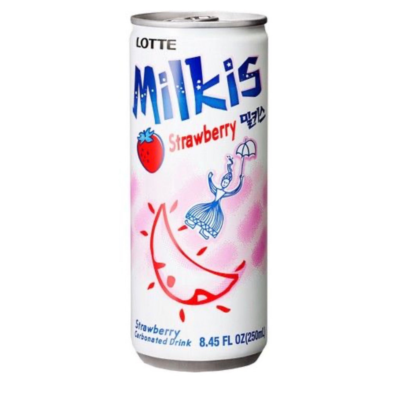 LOTTE  Milkis Soft Drink Strawberry Can 250ml