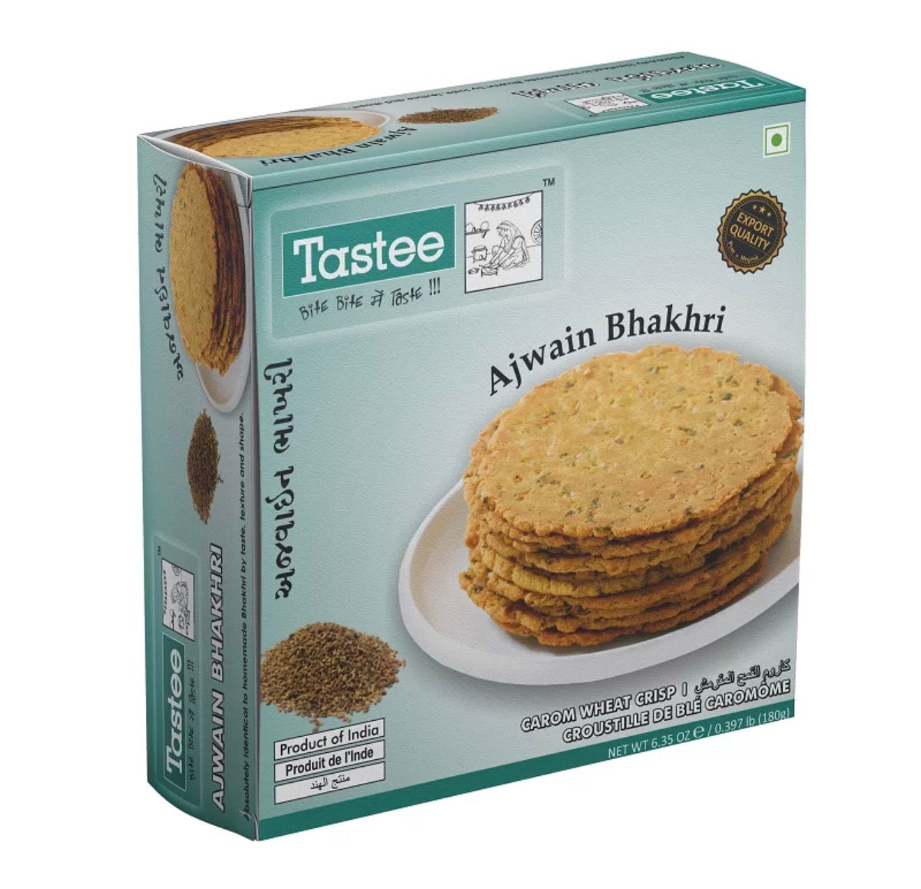 Tastee Bhakhari Ajwain 180g