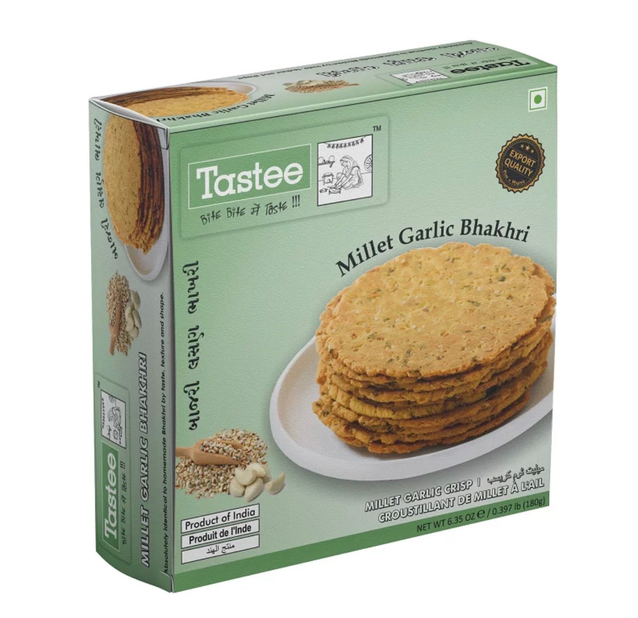Tastee Bhakhari Garlic Millet 180g