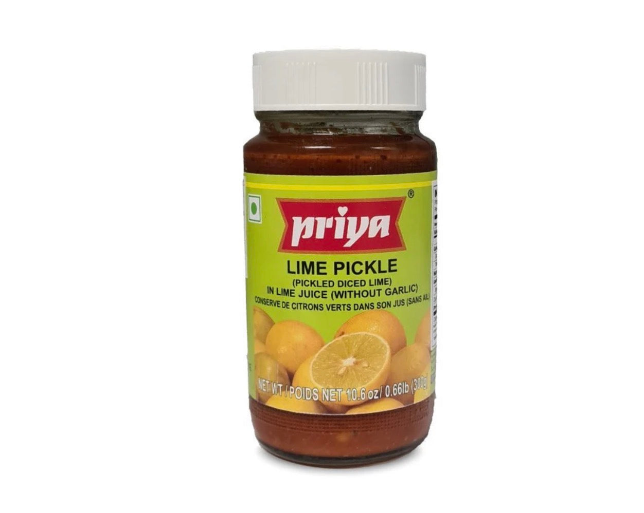 Priya Lime Pickle (Without Garlic) 300g