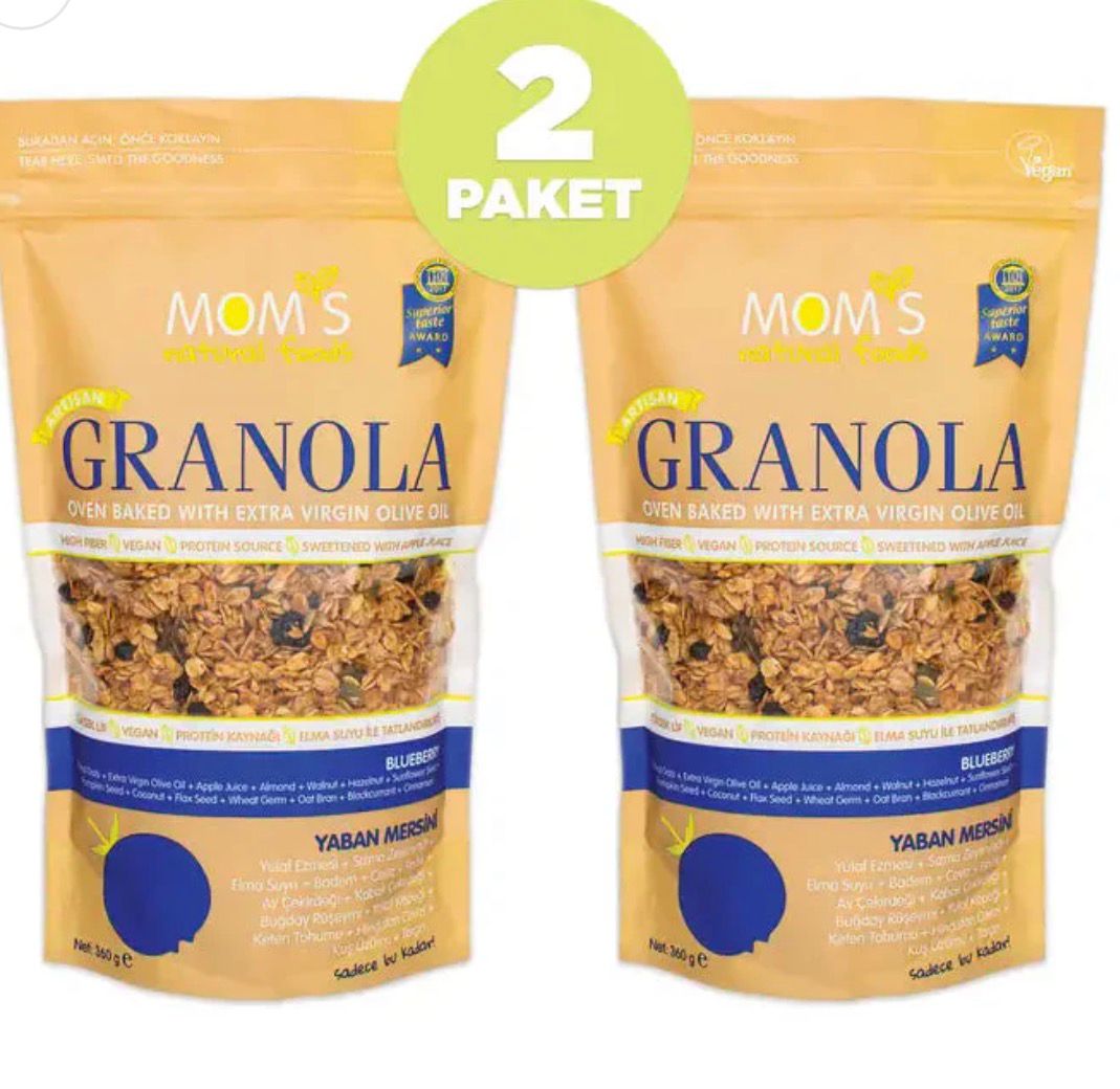Mom's Natural Foods  2 Pack Blueberry Granola 360G