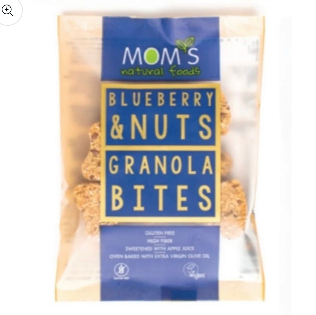 Mom's Natural Foods  Gluten Free - Blueberry & Nuts ~Granola Bites