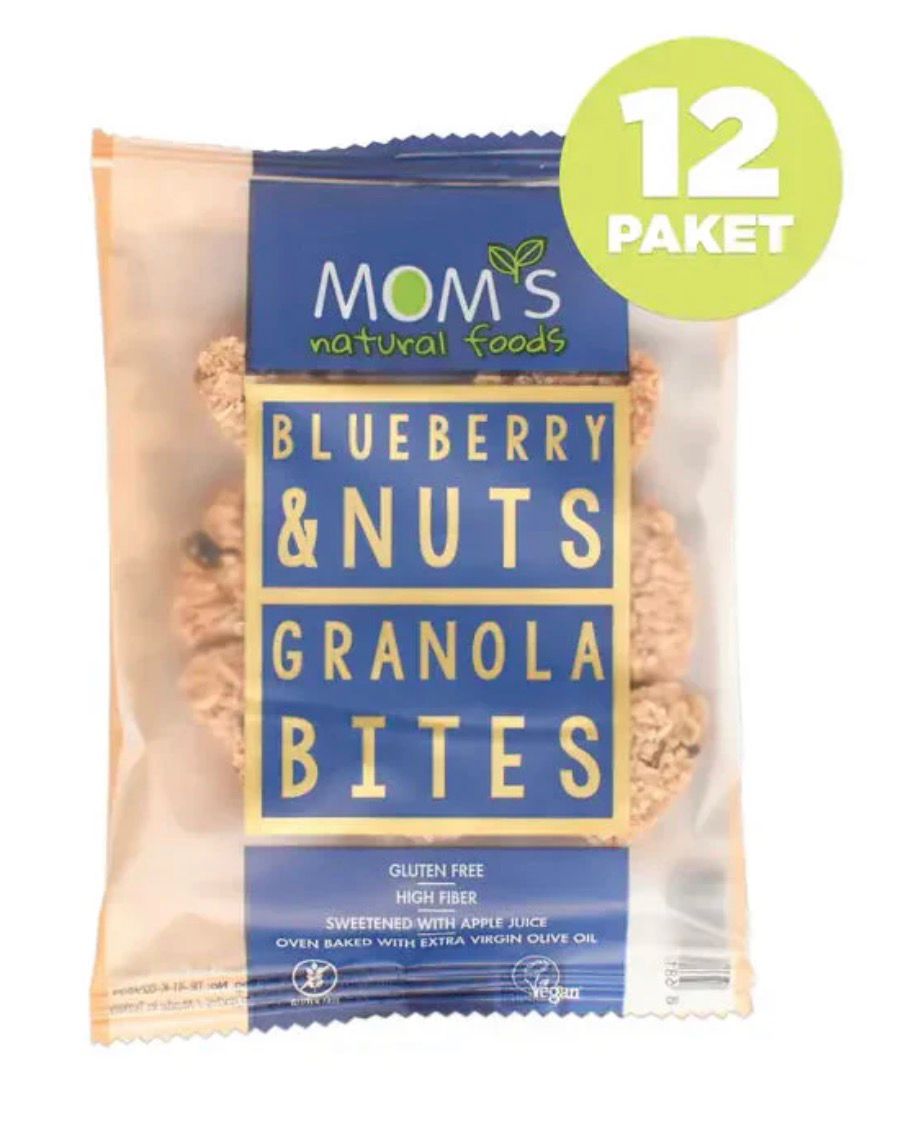 Mom's Natural Foods  12 Gluten Free Blueberry Granola BITES