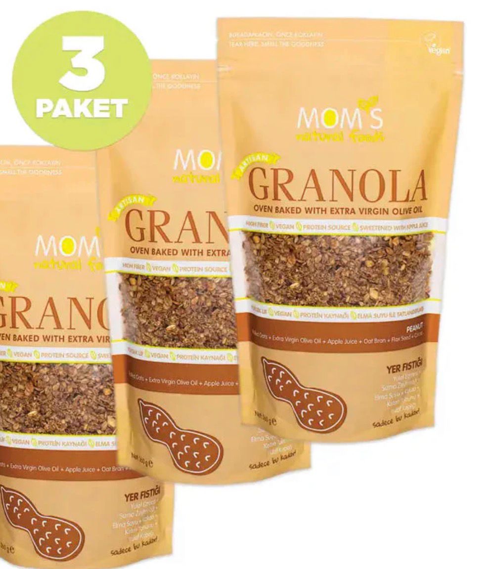 Mom's Natural Foods  3-PACK PEANUT GRANOLA 360G