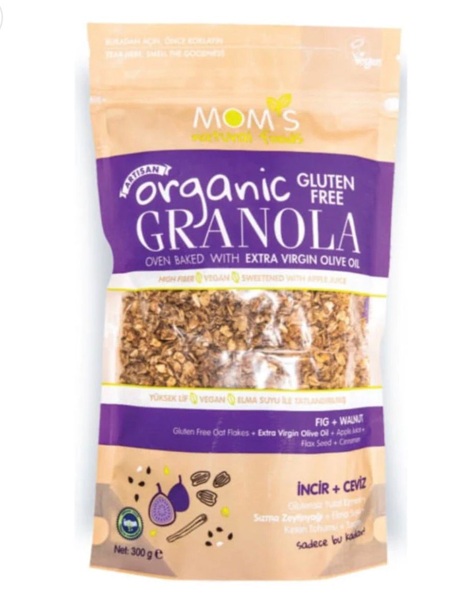Mom's Natural Foods  GLUTEN FREE GRANOLA Fig + walnut