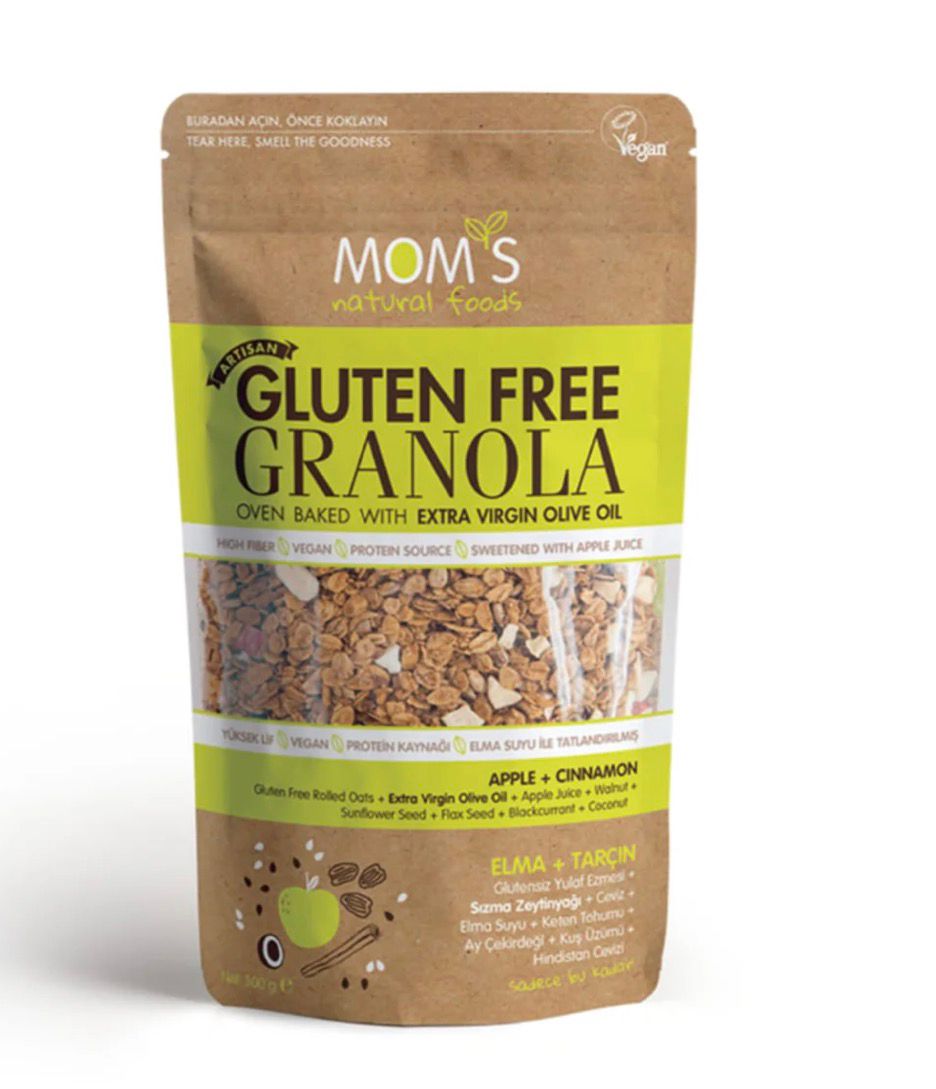 MOM,S natural food GLUTEN-FREE APPLE + CINNAMON GRANOLA