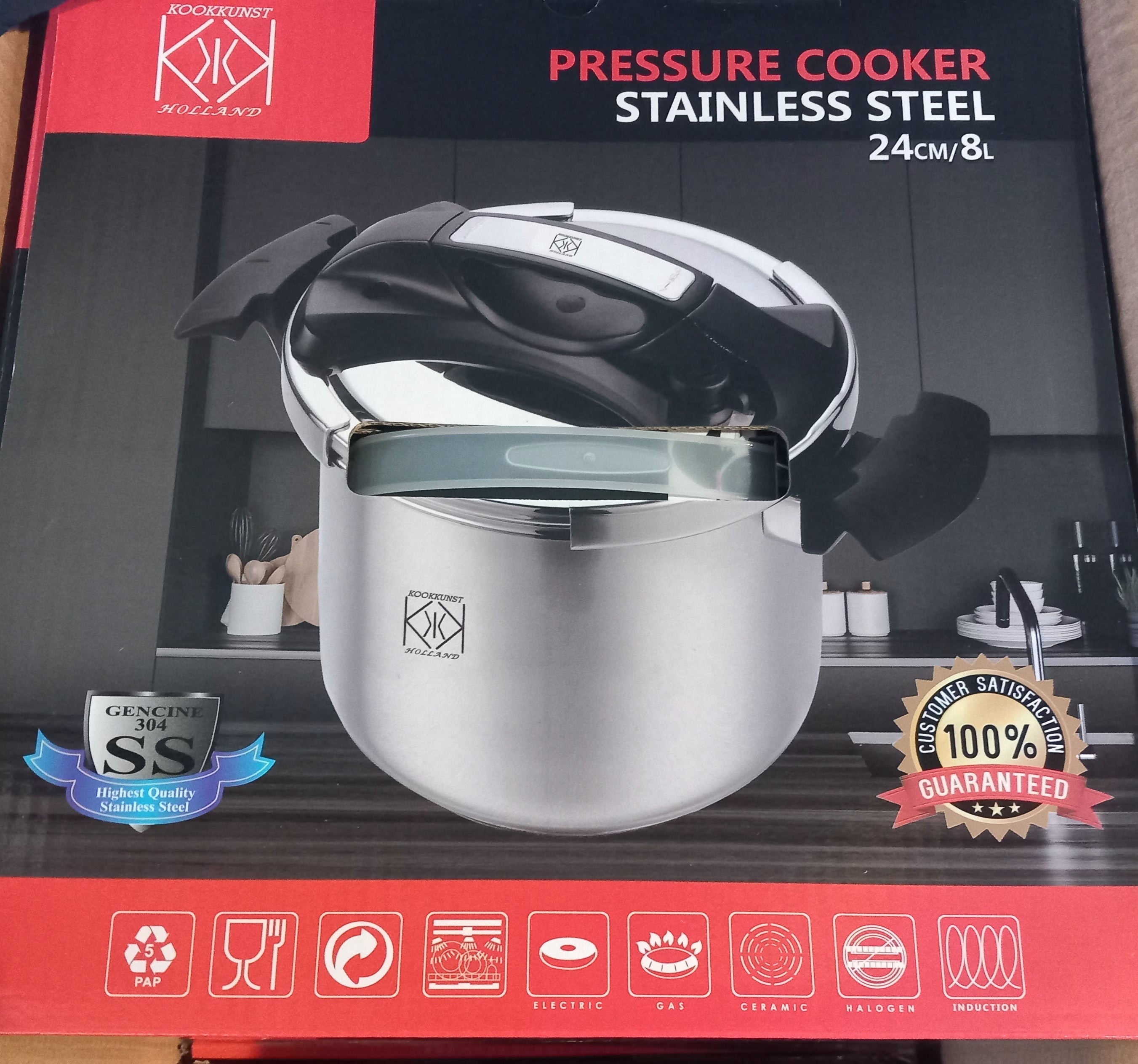 Pressure cooker 8 liter (very fast)